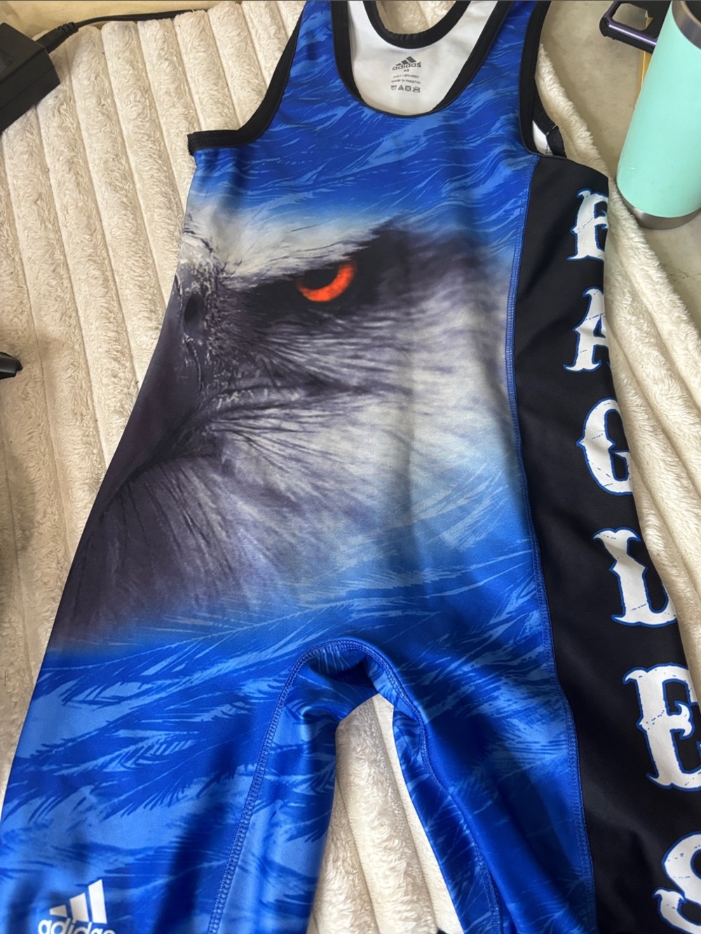 adidas Blue Eagle Graphic Men’s Wrestling Singlet